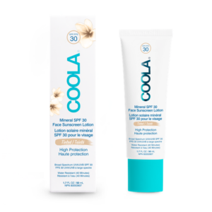 Lotion solaire minérale teintée visage FPS 30 sans parfum